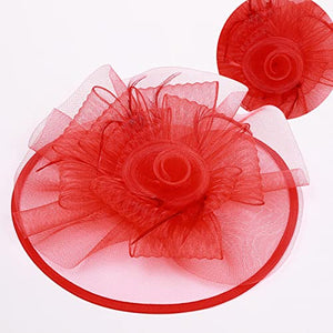 Fascinators Hat Headband- Ladies Wedding Hat ( red ) | j and p hat