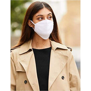 FM London Accessories Reusable Fabric Face Mask, White, One Size (Pack of 50) - J and p hats FM London Accessories Reusable Fabric Face Mask, White, One Size (Pack of 50)
