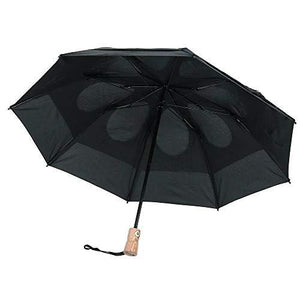 GustBuster Ltd Auto Open and Close Vented Compact Umbrella, Black - J and p hats GustBuster Ltd Auto Open and Close Vented Compact Umbrella, Black