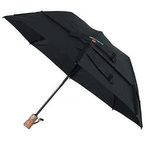 GustBuster Ltd Auto Open and Close Vented Compact Umbrella, Black - J and p hats GustBuster Ltd Auto Open and Close Vented Compact Umbrella, Black