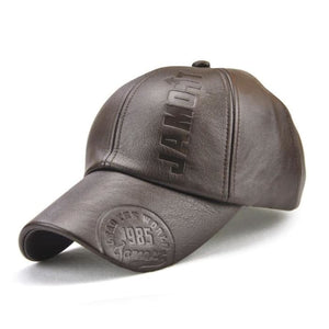 Jamont Leather lookalike Baseball Cap Populars bikers cap-J and p hats -