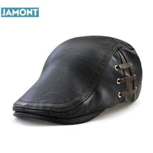 Load image into Gallery viewer, Jamont Pvc Leather Lookalike Fashion Cap With Side Detail-J and p hats -