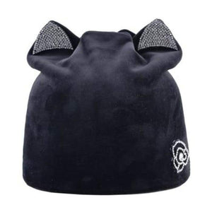 Ladies velvet style cat ear ear elegant hats choice of colours-J and p hats -