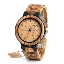 Load image into Gallery viewer, Wooden Mens Wristwatch Show Date and WeekTimepieces  Come in a gift box-J and p hats -